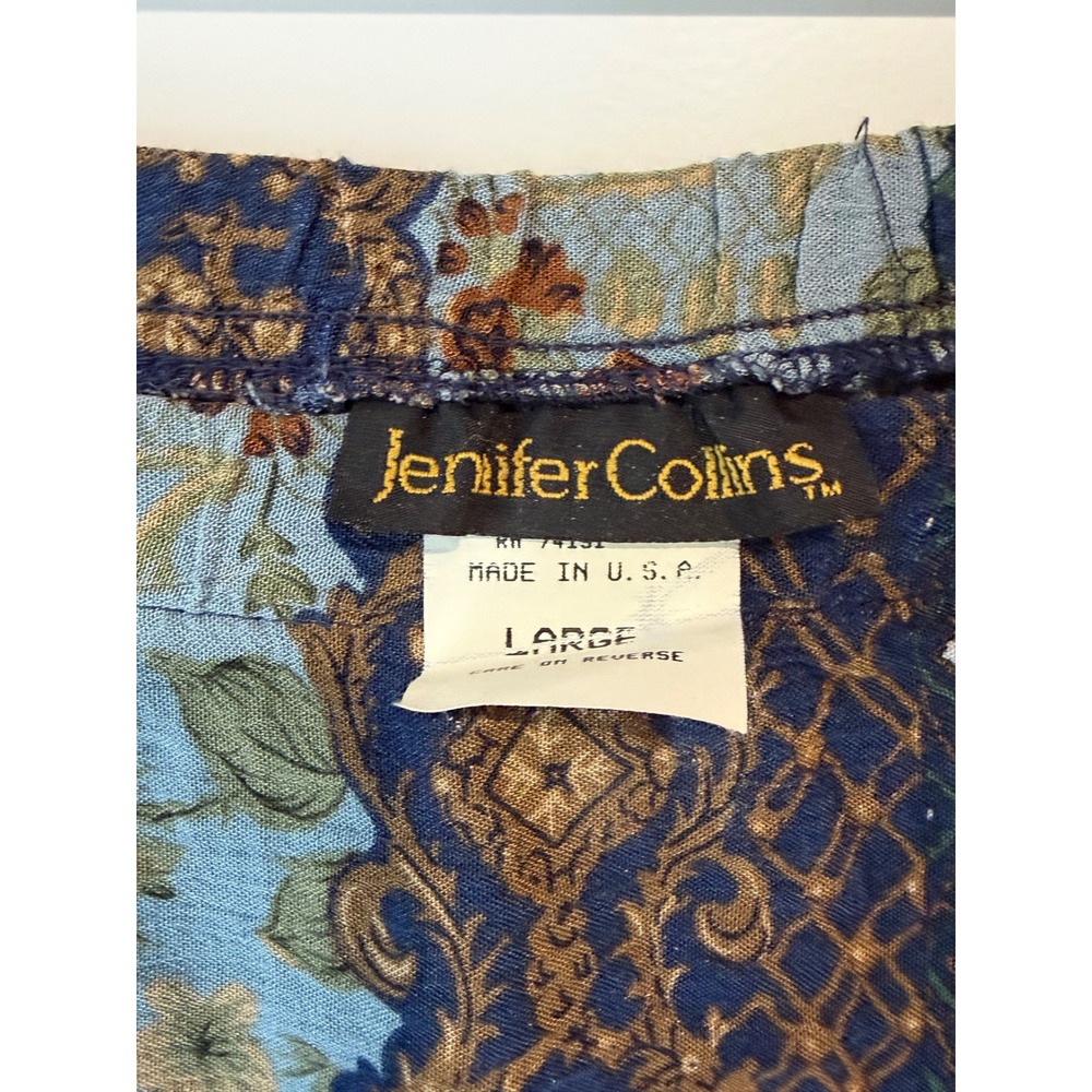 Vintage Jennifer Collins 2 Piece Rayon Skirt Set Artsy Boho - Picture 7 of 7